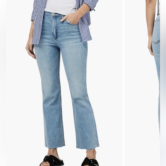 rag & bone Casey Raw Hem High Waist Ankle Flare Jeans Size 26 - Picture 2 of 14